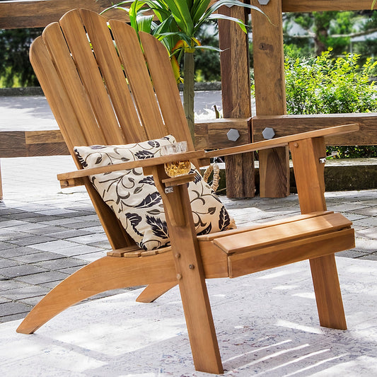 Teak Adirondack Chair with Cup Holder