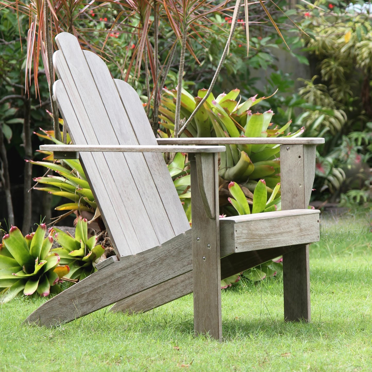 Weathered Teak Adirondack Chair